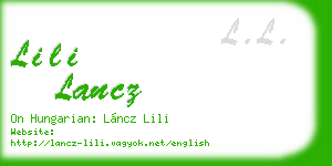 lili lancz business card
